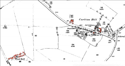 1885 Map of Carlton showing some disappeared houses